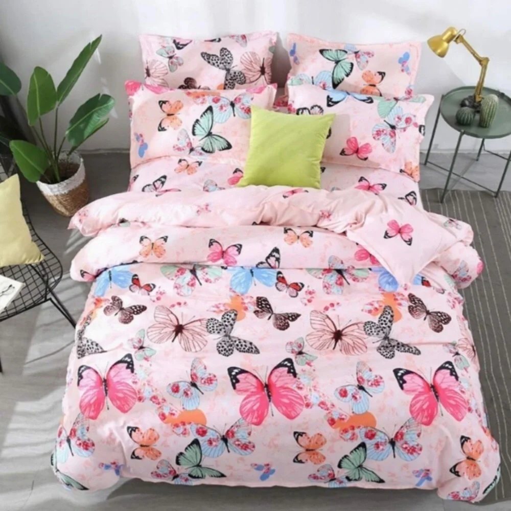 New LAMEJOR Butterflies Duvet Shams Queen Set of 3